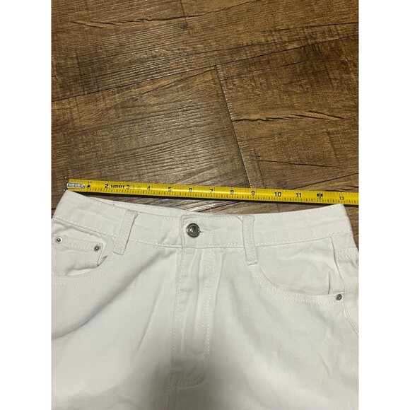 Princess Polly Cece Hammer Wide Leg Knee Rip white Jeans - Picture 6 of 12